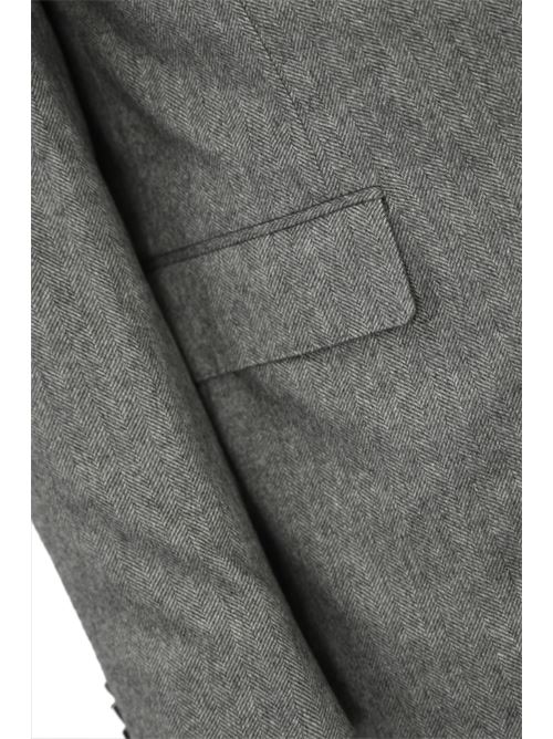 Giacca classica in seta e cashmere grigio Corneliani | 94XG69 9416606018